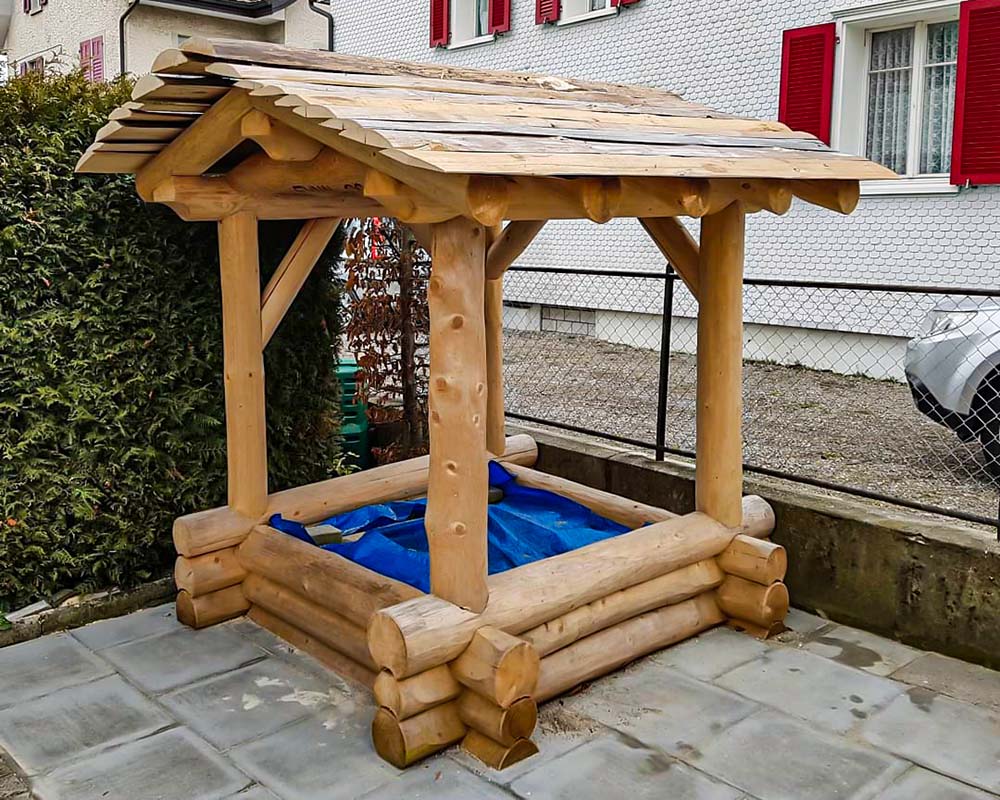 Blockbau Sandkasten